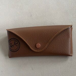 Ray-Ban Brown Leather Glasses Case